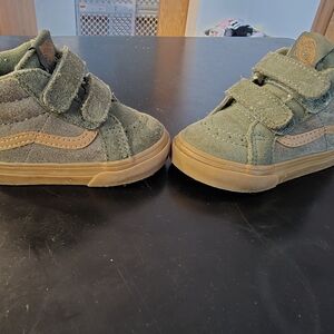 Vans Kids Olive Green Suede Sneakers